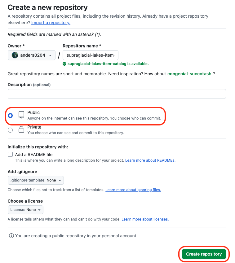 GitHub create a new repository